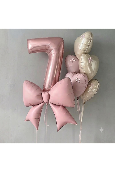 ÇITIPITISTORE Pembe fiyonk Pembe rakamlı yaş kutlama parti balonları