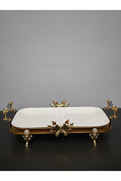 PARILTI HOME COLLECTİON Luxury Rectangular Special Laser-Cut Figured Serving ...