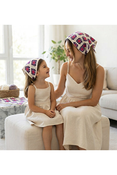 destini 2-Piece Mother-Daughter Combination Knitted Bandana Set Hair Bandana ...