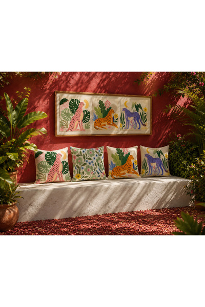 R-EYLA Reyla Forest Series Set of 4 Decorative Throw Pillow Covers 45X45 cm D...