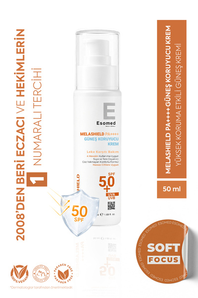 Esomed Melashield PA++++ Güneş Kremi SPF 50+ Göz Yakmayan Suya ve Tere Dayanı...