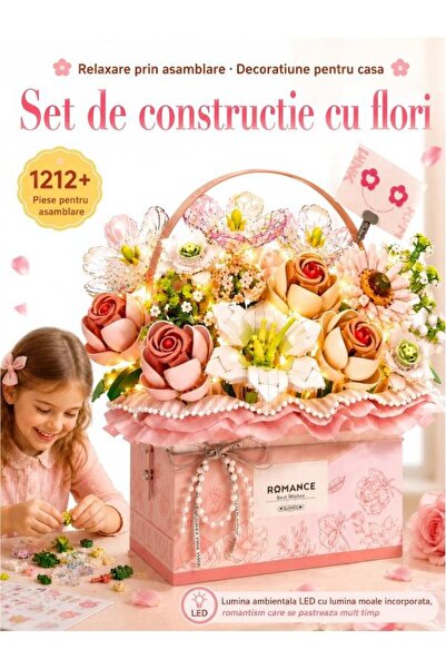 Excitat Flower building Top Bottom Set , With light, 1212 Pieces, Excitat®, b...
