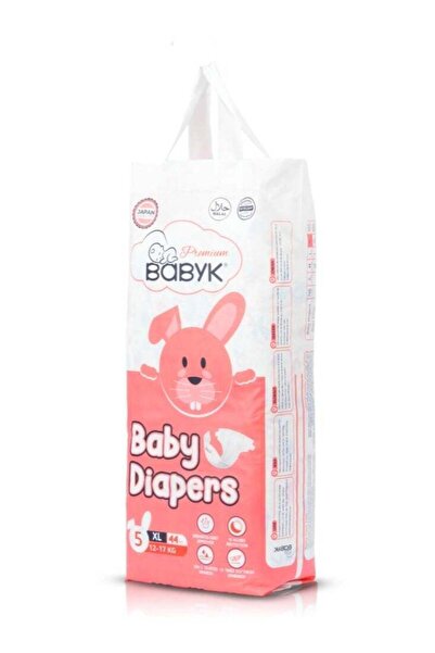 BABY K BABYK BABYK PREMIUM Baby Diapers XL 44 Pieces, 12-17 Kg – 12 Hour Prot...
