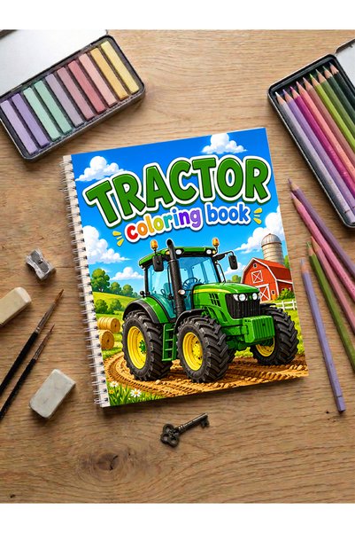 metafortoys Tractor Coloring Book – 24X20 cm I 40 Visuals I for Children and Adults