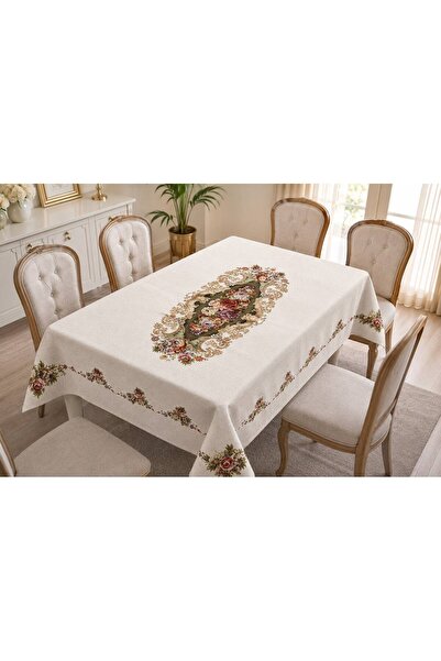 Yeshome Collection 6 Person Tapestry Woven Floral Pattern Living Room and Din...