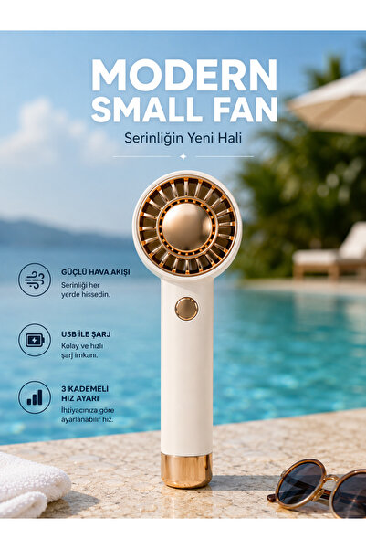 Fan Modern Small USB Şarjlı Taşınabilir Mini El Vantilatörü