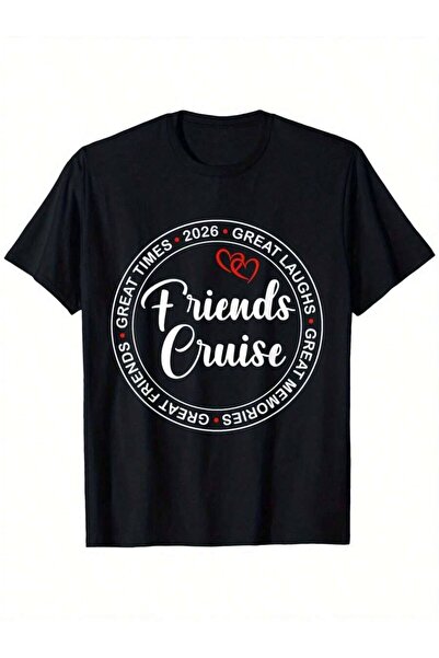 799 تي شيرت رجالي متطابق بتصميم Friends 2026 - قميص قطني برقبة دائرية مناسب ل...