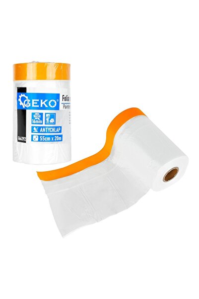 GEKO Folie protectoare standard pentru vopsire cu bandă adezivă, 55 cm x 20 m...