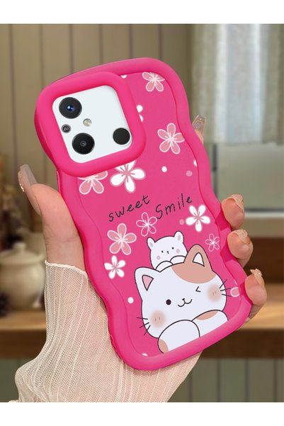 Hontinga Redmi 11A Compatible Case Camera Protector Red Silicone Couple Phone...
