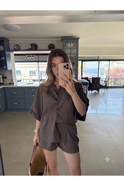 sinemkivanc co Oversize Shirt Shorts Set