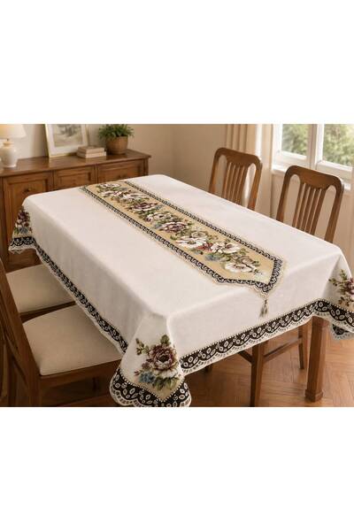Yeshome Collection 4-6 Person Tapestry Woven Floral Pattern Living Room and D...
