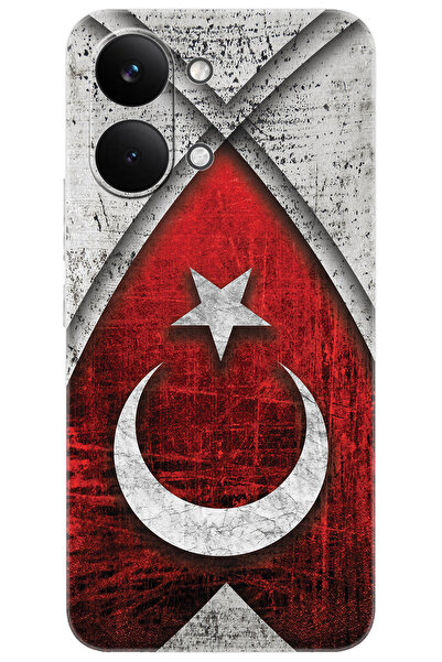 Ceppare Poco X8 Pro Max Uyumlu Kılıf Desen Baskılı Silikon Türk Bayrağı Tasar...