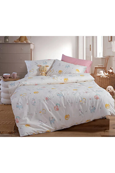 Nef Nef Homeware Παιδικό Σετ Σεντονιών  "Ζωή Γάτας " Nef-Nef Είδη Σπιτιού