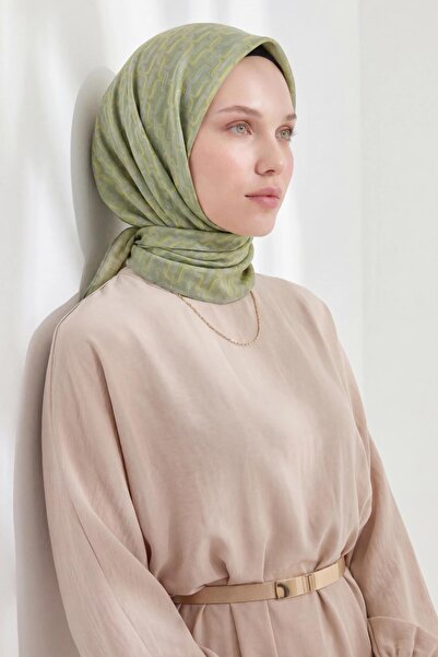 Silk Home Soft Eşarp Zincir Desen Fıstık Yeşili 90x90