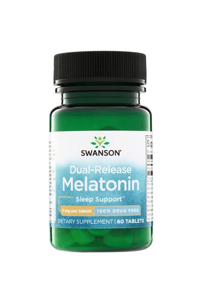 SWANSON Melatonină cu eliberare dublă 3 mg 60 tablete