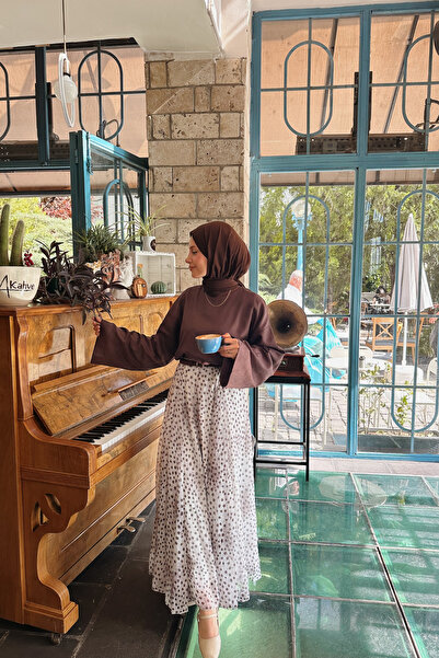 Faya Boutique تنورة شيفون منقوشة من فايا جيرلز × بامبي