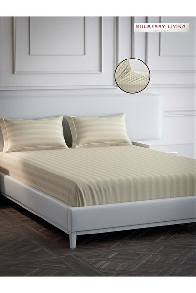 Mulberry Living By Styli ملاءة سرير قطنية 100% مقاس كوين مع غطاءين للوسائد - ...