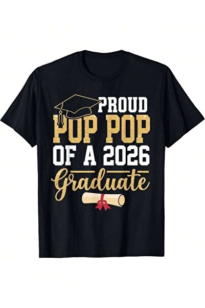 4CR قميص مطبوع مريح من The Proud Class Of 2026، مثالي للاستخدام اليومي في اله...