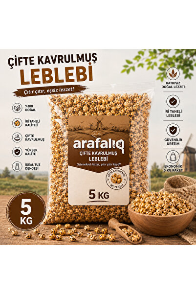 Çifte Kavrulmuş Leblebi 5 KG – İri Taneli, Çıtır, Ekonomik Paket