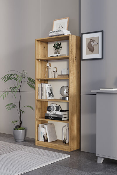 AWOX TERA 5 Raflı Çok Amaçlı Kitaplık Modern Kitaplık Dekoratif Raf Ünitesi Ç...