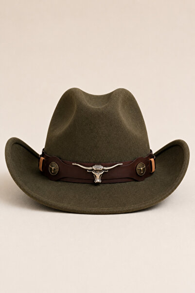 CosmoOutlet Women's Khaki Cowboy Hat Western Country Style Wide Brim Premium Hat