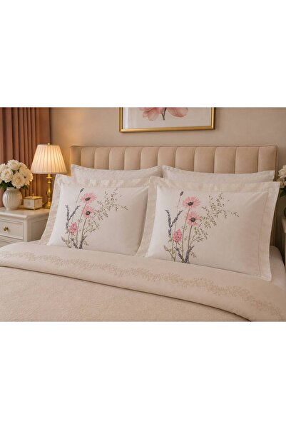 ŞENER HOME Clasy Ranforce 2-Piece Pillowcase with Cover 50X70 +5 cm Flounce