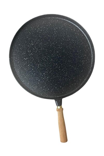 ALBETTO Granite Cast Iron 36 cm Flatbread Pan, Pancake Pan