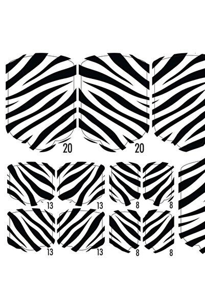 GELAXYO PEDI WRAPS ANIMAL COUTURE AC-05 CU 38 DE WRAPURI, 26 DECORAȚIUNI, PIL...