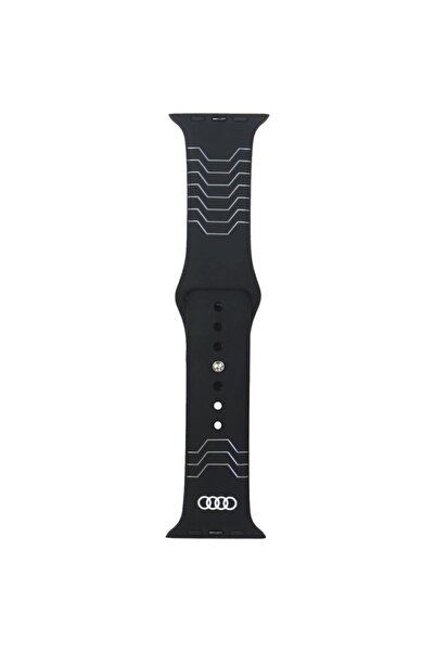 Audi Curea din silicon pentru Apple Watch 44/45/46/49mm - Negru