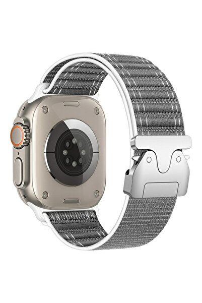 Beline Curea din nailon stil diagonal pentru Apple Watch 38/40/41mm - Gri