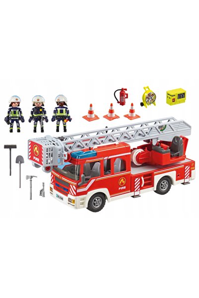 Playmobil CITY ACTION 9463 Mașină de pompieri cu scară, set pentru copii +4 ani