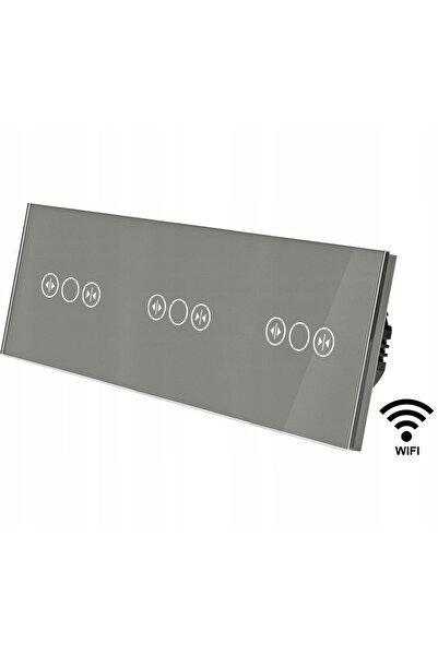 İNDUAL Comutator tactil din sticlă, controler jaluzele rulante WiFi Tuya, tre...