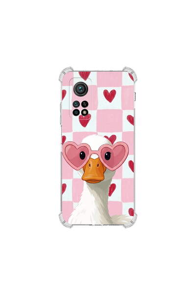 PrintiFy Xiaomi Mi 10t Pro ile Uyumlu Pembe Pötikare Serisi Göletin Gülü Tasa...