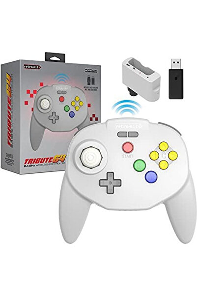 Retro-Bit Tribute64 Ενσύρματο Χειριστήριο για PC Γκρι