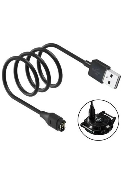 Beline Cablu de încărcare USB-A pentru ceasuri Garmin, 5V 1A, 1m, Negru