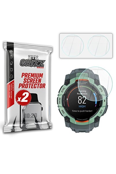 Grizz Glass Grizz HybridGlass Screen Protector 2-Pack for Garmin Instinct 3 5...