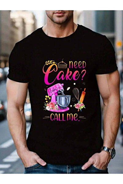 4Car تي شيرت صيفي كلاسيكي للرجال والنساء من القطن 100%، بتصميم 'Cake Call Me'...