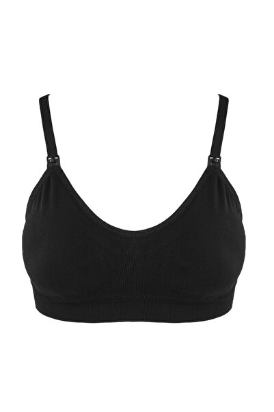 OEM Sutien maternitate și alăptare, model ribbed, alăptare, negru – confort p...