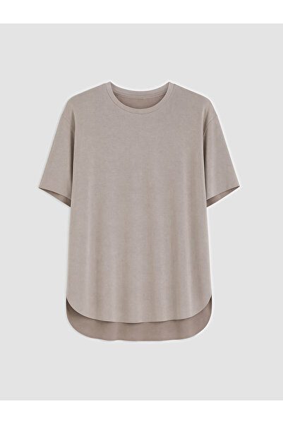 LC Waikiki Brown Modal Blend Oversize Women's Sports T-Shirt