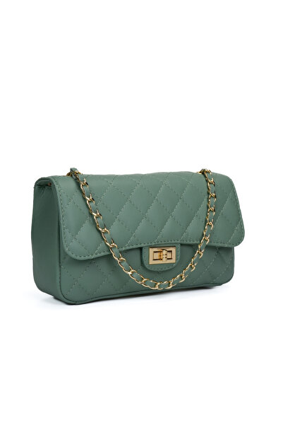 Posete Fagaras Мини кожена чанта Руби - Ментова, Ежедневна чанта от естествен...