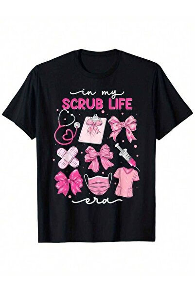 4CR قميص In My Scrub Life Era بتصميم مخصص للممرضات - مصنوع من القطن الناعم بن...