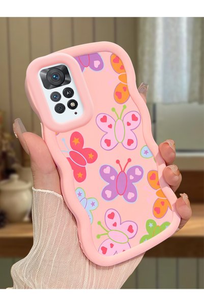 Hontinga Redmi Note 11 Pro 5g Compatible Case with Camera Protector Pink Sili...