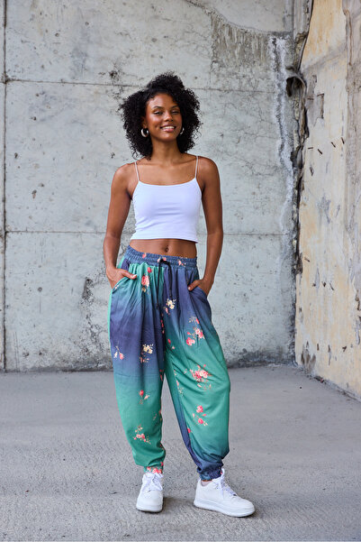 Superbluemexico Women's Street Style Loose Baggy Trousers