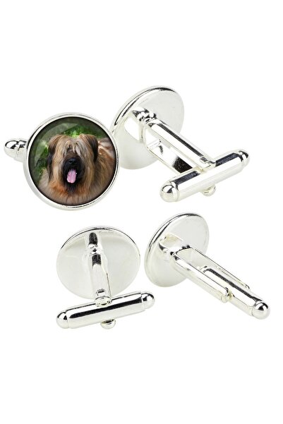 Art - Dog Briard Butoni de mână lucrați manual Cutie cadou Art-Dog