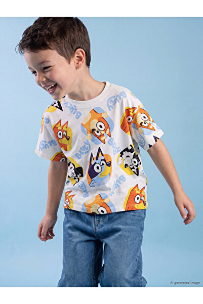 LC Waikiki Quality Parts from Çelebi Store Zero Roba Yaka Bluey Printed Boy's...