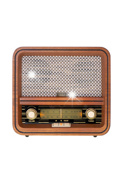 Camryn's Radio Retro de Bucătărie Bluetooth FM AM MP3 USB Aux Rețea Lemn