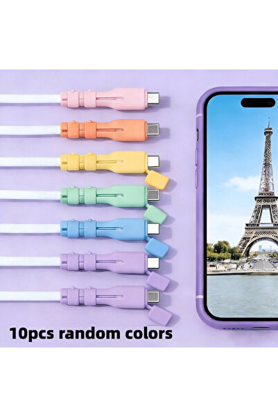 Choice1 10pcs random colors 5/10pcs USB-C Cable Protectors, Anti-Break Sheath...