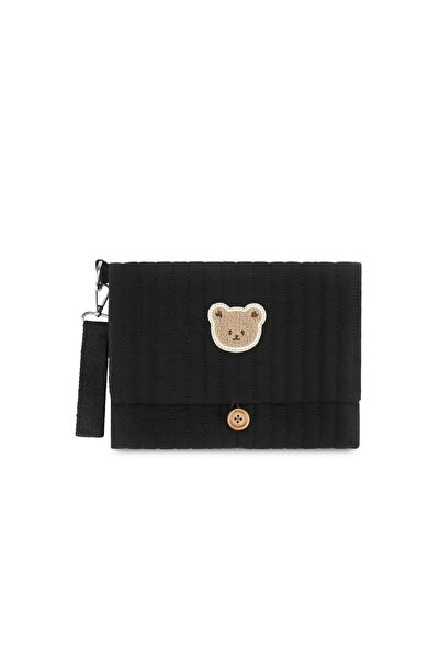 OEM Diaper organizer pouch, black – portable with stroller clip, wipes pocket...