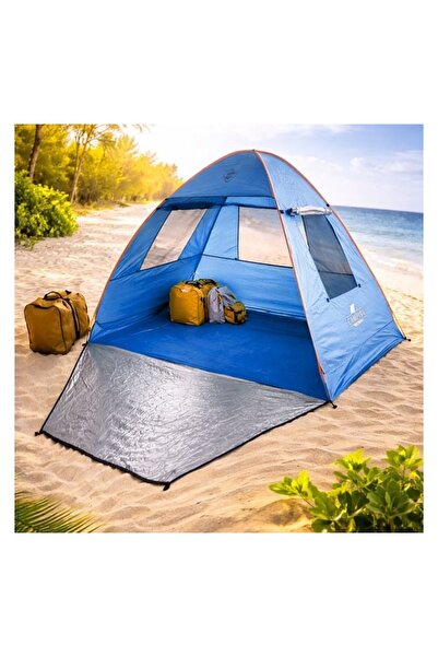 OEM Cort pop-up plajă, model pop-up, poliester, albastru, 200x120x130cm – adă...