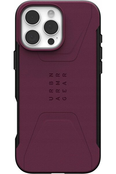 Urban Armor Gear Husă UAG Civilian Magsafe pentru iPhone 16 Pro Max Bordeaux